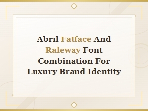 Abril Fatface and Raleway Font Pairing for Luxury Brand Identity